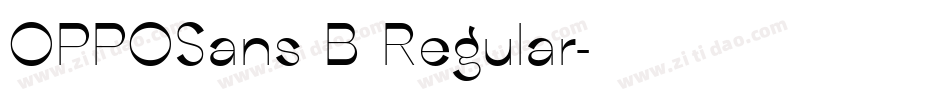 OPPOSans B Regular字体转换